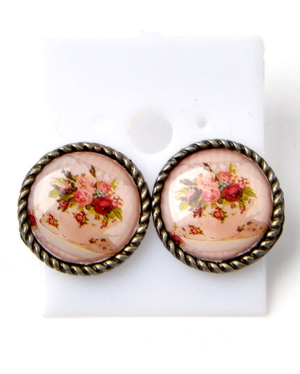 Boucles d'oreilles motif bouquet