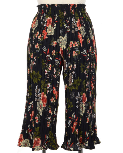 Pantalon à plis - Motif floral | Vêtements d'intérieur