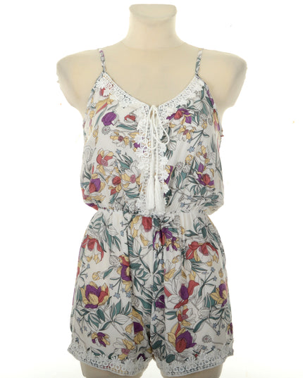 Combinaison fleurie - Blanche