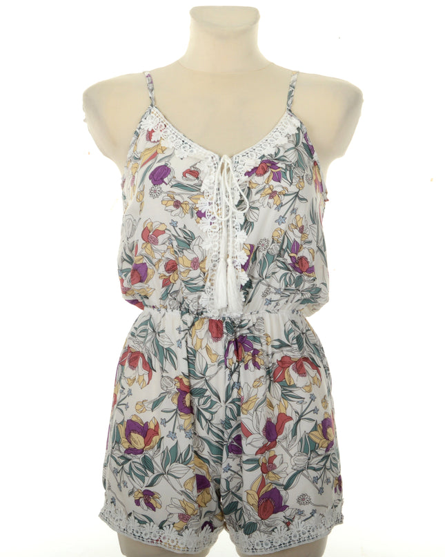 Combinaison fleurie - Blanche
