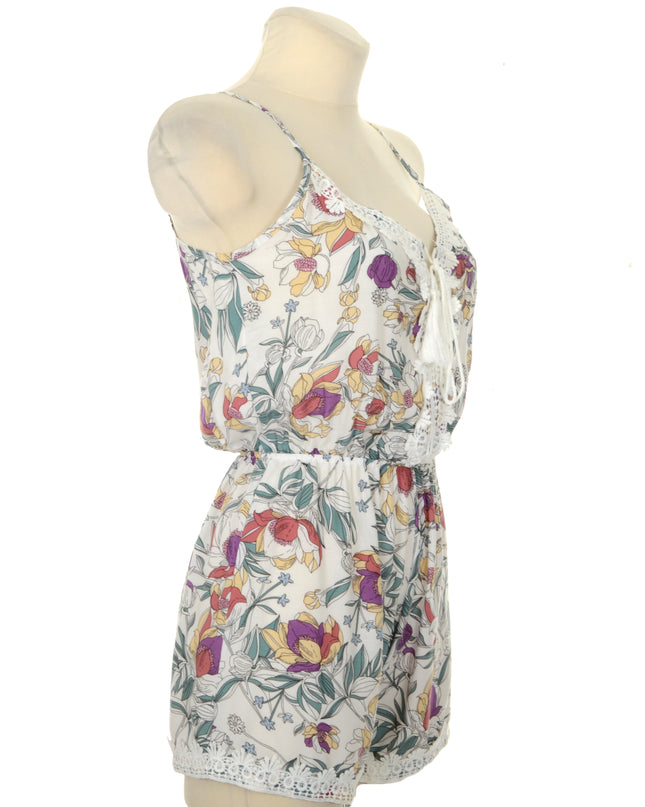 Combinaison fleurie - Blanche