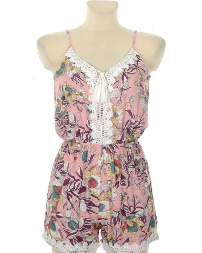 Combinaison fleurie - Rose