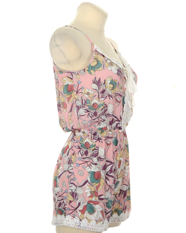 Combinaison fleurie - Rose