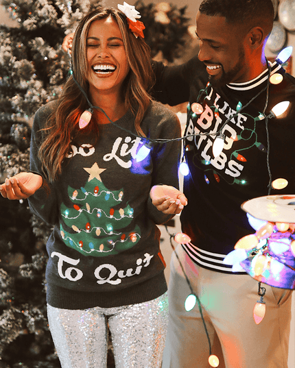 Women's Too Lit Light Up Ugly Christmas Sweater
