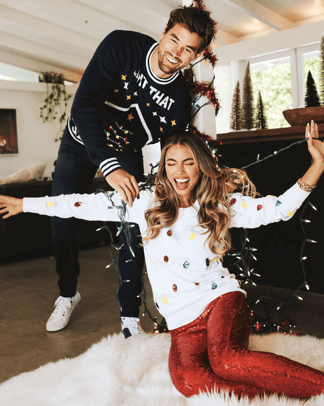 Women's Sequin Lights Ugly Christmas Sweater