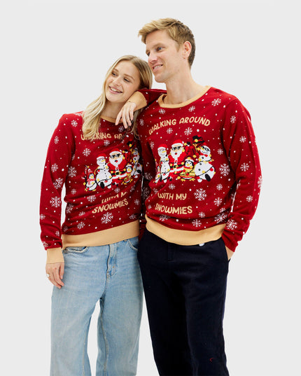 Pull pour femmes « Walking Around With My Snowmies »
