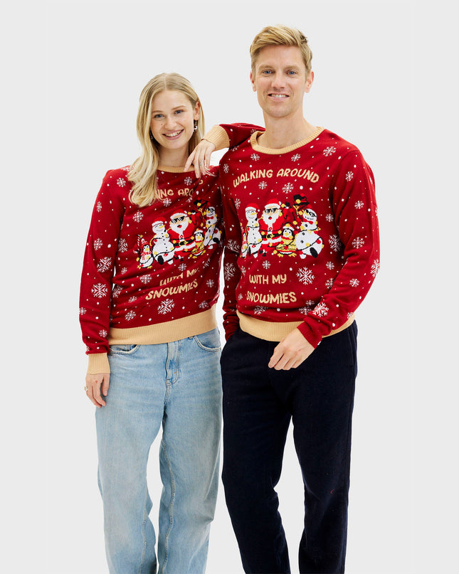 Pull pour femmes « Walking Around With My Snowmies »