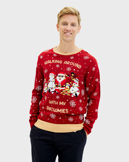 Pull pour hommes « Walking Around With My Snowmies »