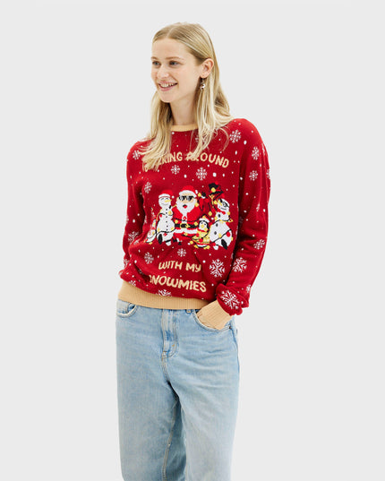 Pull pour femmes « Walking Around With My Snowmies »