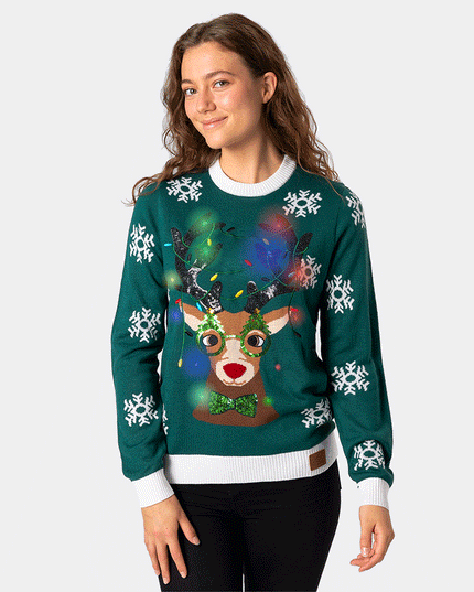 Pull de Noël Rudolf pour femme
