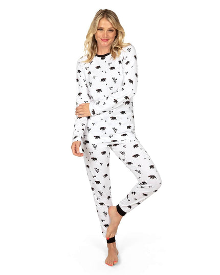 Women's Beary Christmas Crew Neck Pajama Set