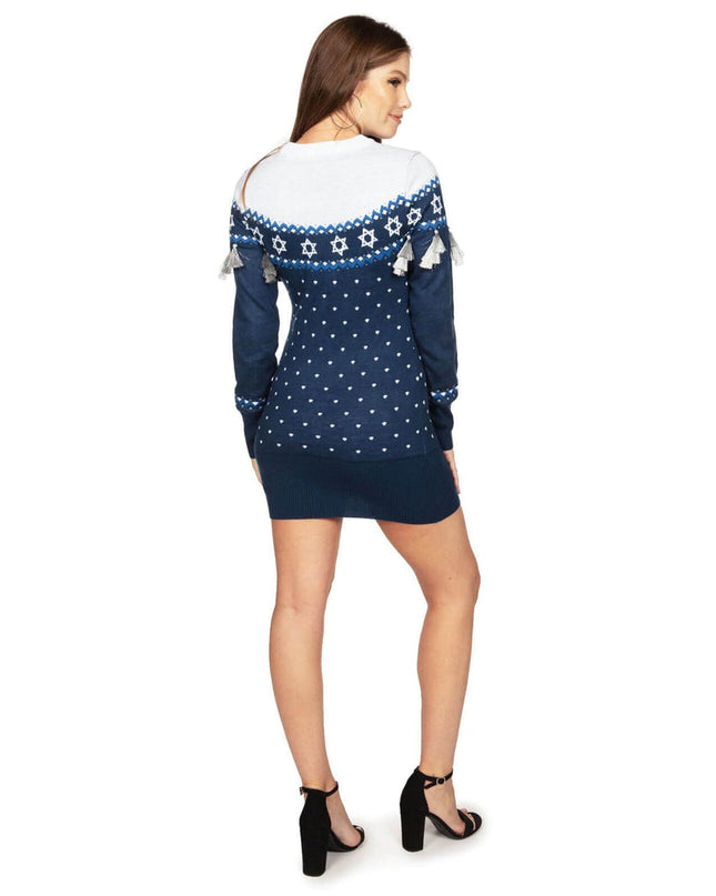 Hanukkah Tassel Sweater Dress