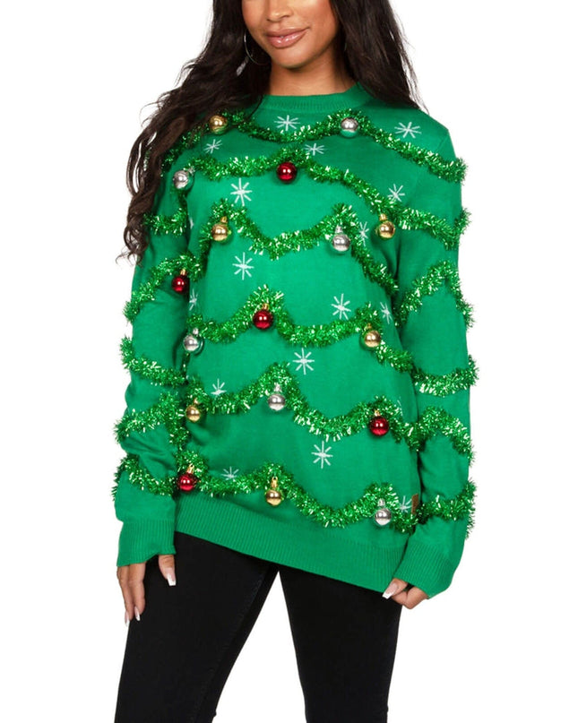Women's Gaudy Garland Oversized Christmas Sweater