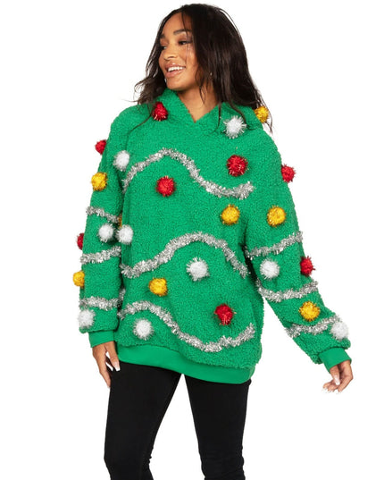Women's Oh Christmas Tree Hooded Ugly Christmas Sweater