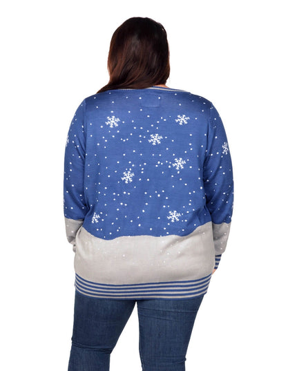 Women's Romantic Bumble Plus Size Ugly Christmas Sweater