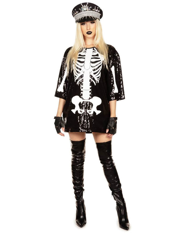 Sequined Skeleton Costume Dress