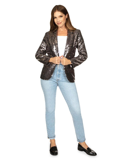 Women's Silver Sequin Blazer