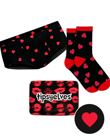 Women's Hearts on Fire Underwear & Socks Gift Set