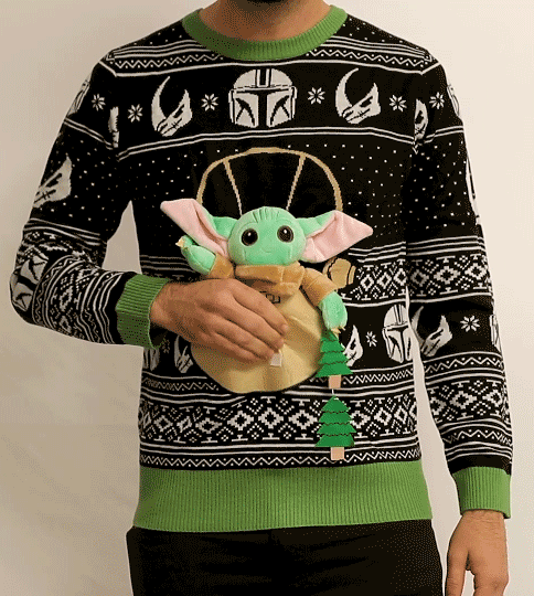 Pull de Noël moche pour enfants Star Wars Baby Yoda