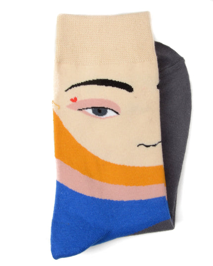 Chaussettes de Noël amusantes - Motif visage Zokni