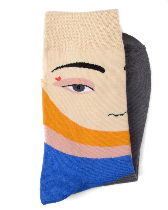 Chaussettes de Noël amusantes - Motif visage Zokni