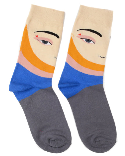 Chaussettes de Noël amusantes - Motif visage Zokni