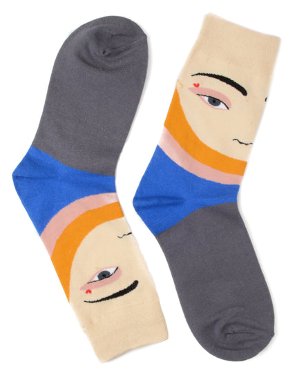 Chaussettes de Noël amusantes - Motif visage Zokni