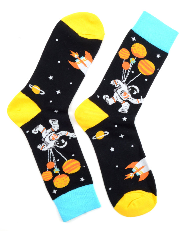 Chaussettes amusantes sur le thème des astronautes - Édition limitée