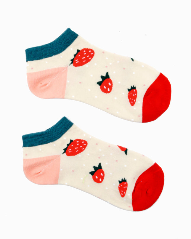Fun Christmas Socks - Strawberry Theme
