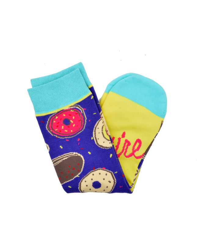 Chaussettes de Noël Zokni - Donuts amusants pour adultes et enfants