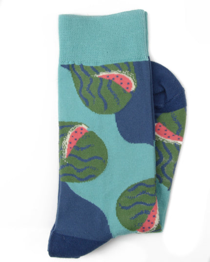 Chaussettes de Noël amusantes - Motif pastèque Zokni