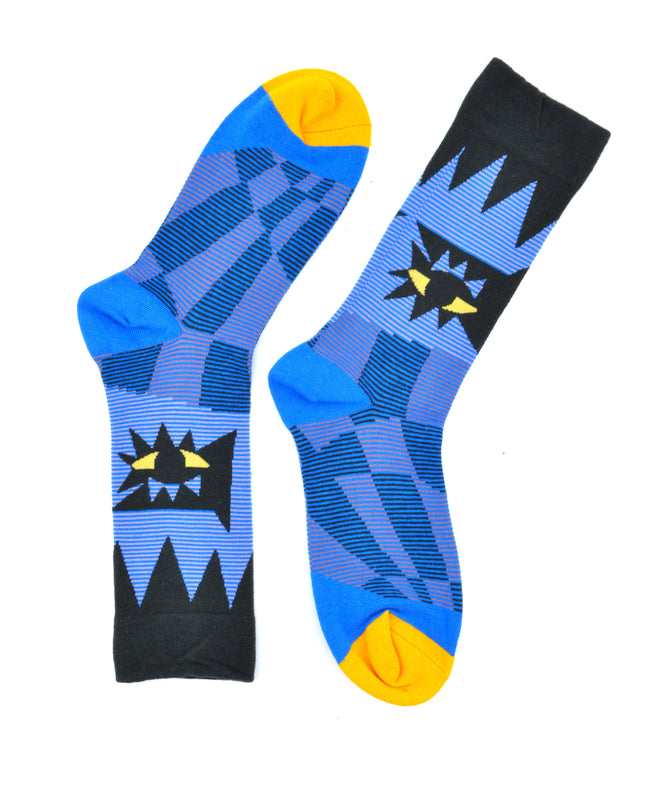 Chaussettes de Noël amusantes - Motif yeux bleus Zokni