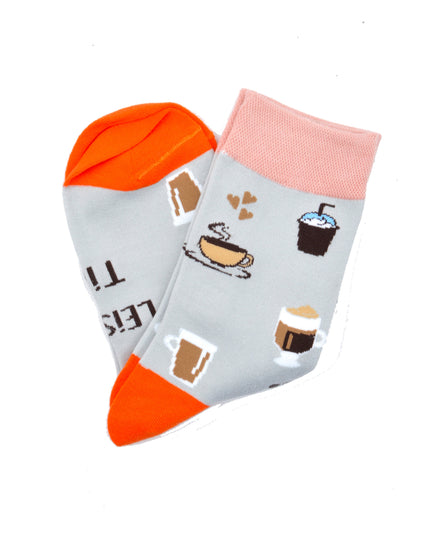 Fun Gray Leisure Time Socks