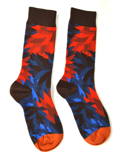 Fun Christmas Socks - Leaves Design