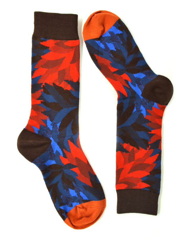 Chaussettes de Noël amusantes - Motif feuilles de zokni