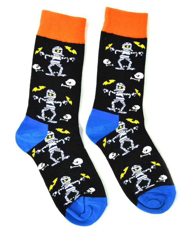Chaussettes d'Halloween amusantes - Motif momie Zokni