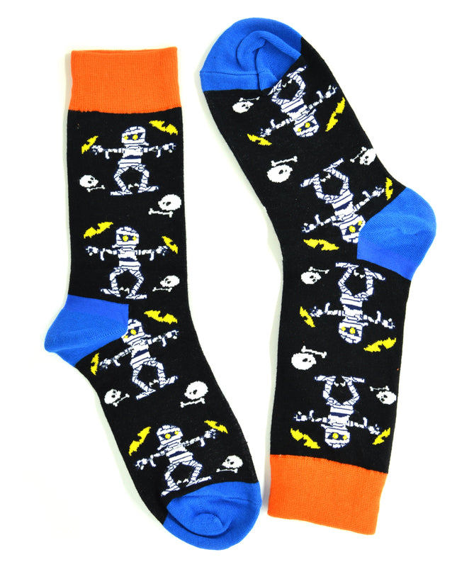 Chaussettes d'Halloween amusantes - Motif momie Zokni
