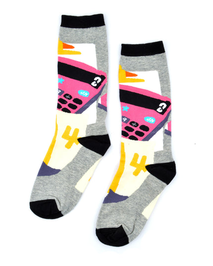 Chaussettes de Noël amusantes - Modèle de calculatrice Zokni