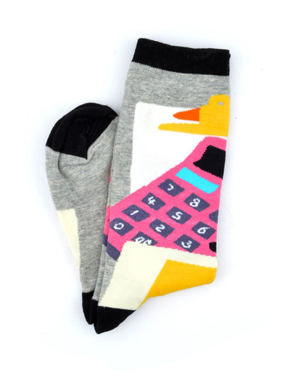 Chaussettes de Noël amusantes - Modèle de calculatrice Zokni