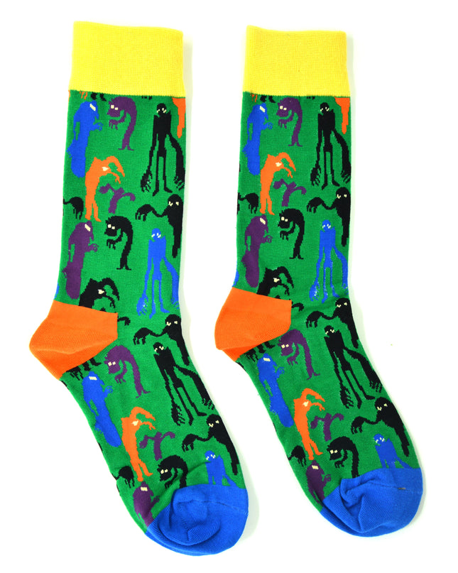 Fun Halloween Socks - Monsters Theme